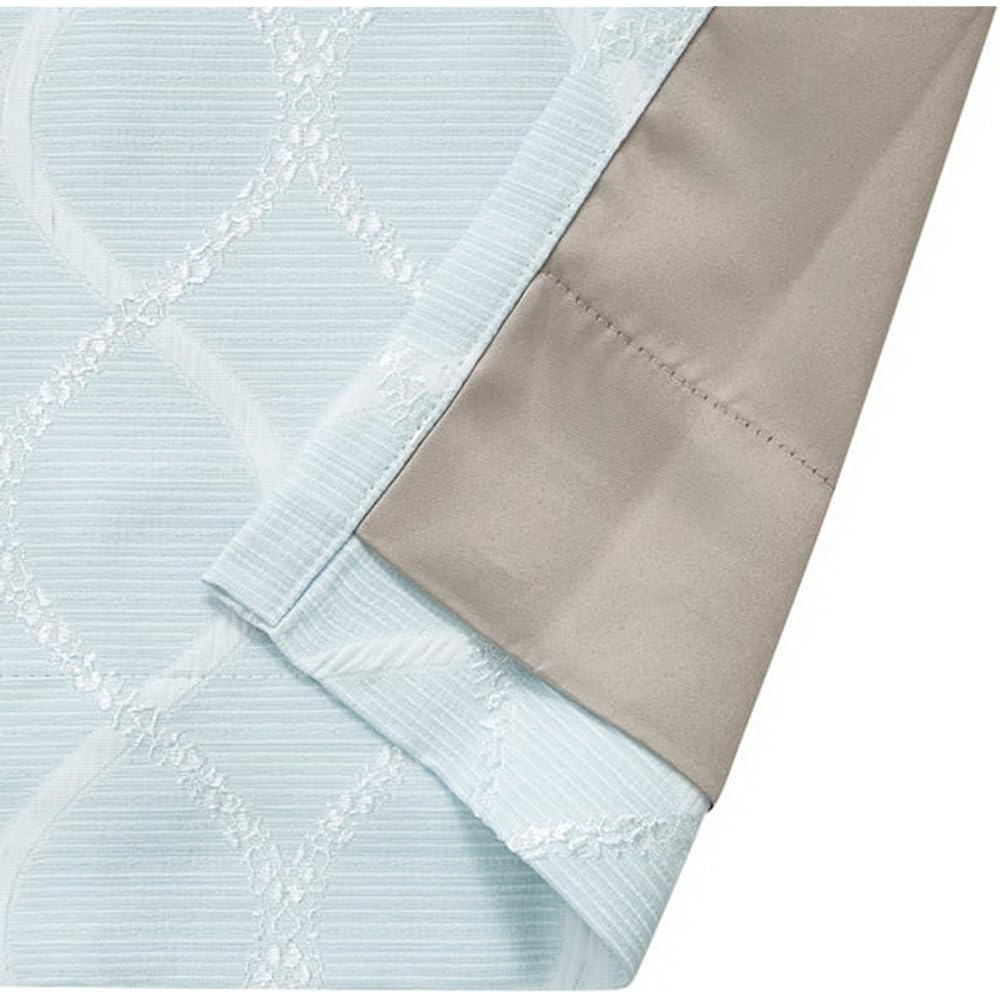[NITORI] NITORI Heat-shielding and energy-saving curtains, lined, blackout grade 2, heat-shielding curtains, pattern, turquoise blue, 100X200, 2 pieces 7312924