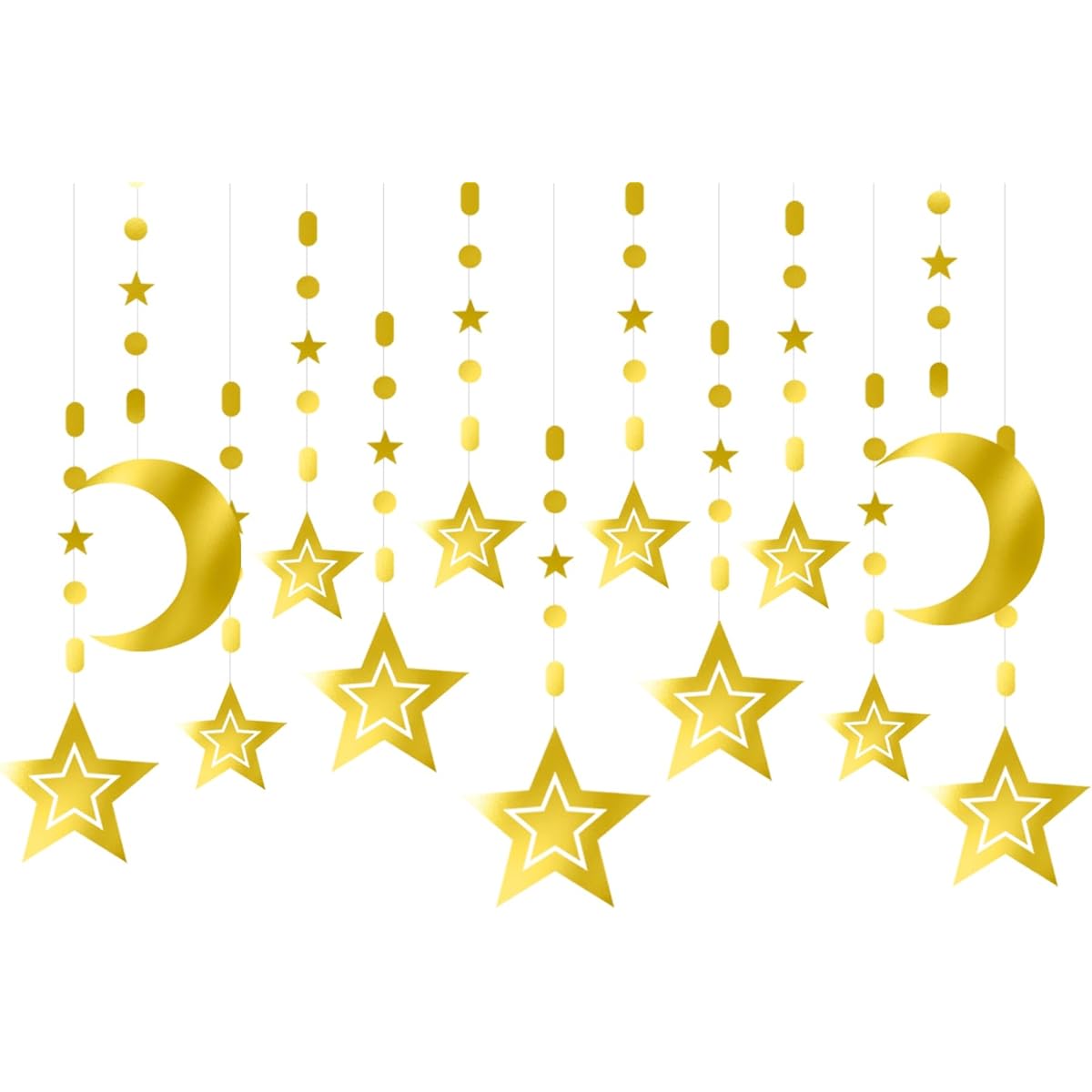 Moon Star Gold Banner 13 Pieces