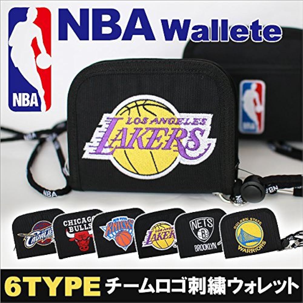 NBA Team Wallet NBA Wallet Wallet Children Basketball Team Goods Zipper Closure Men's Bifold [13x10x3cm] [NBA-001] WARRIORS