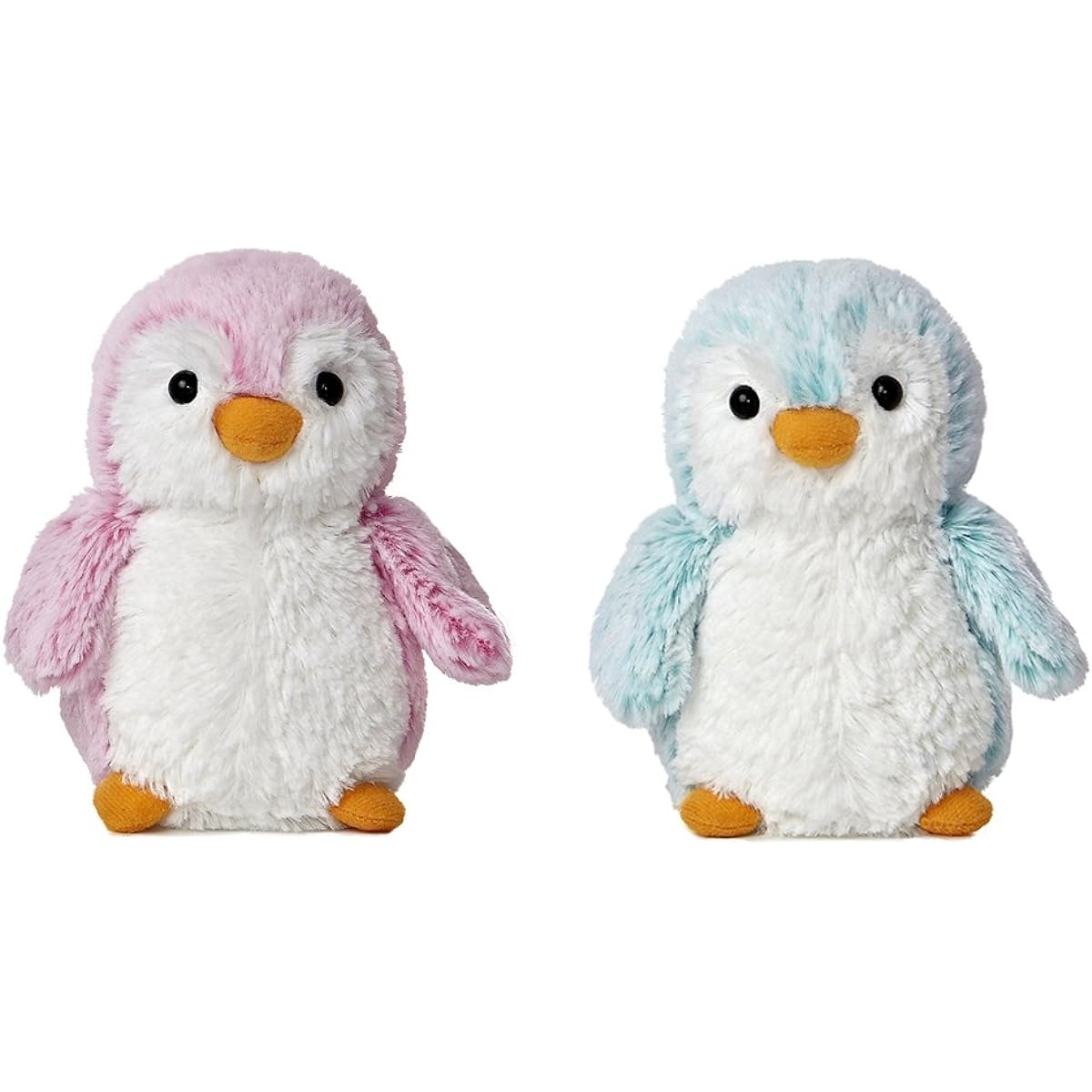 Aurora Pink and Blue Pom Pom Penguin 6 Inch Plush Bundle
