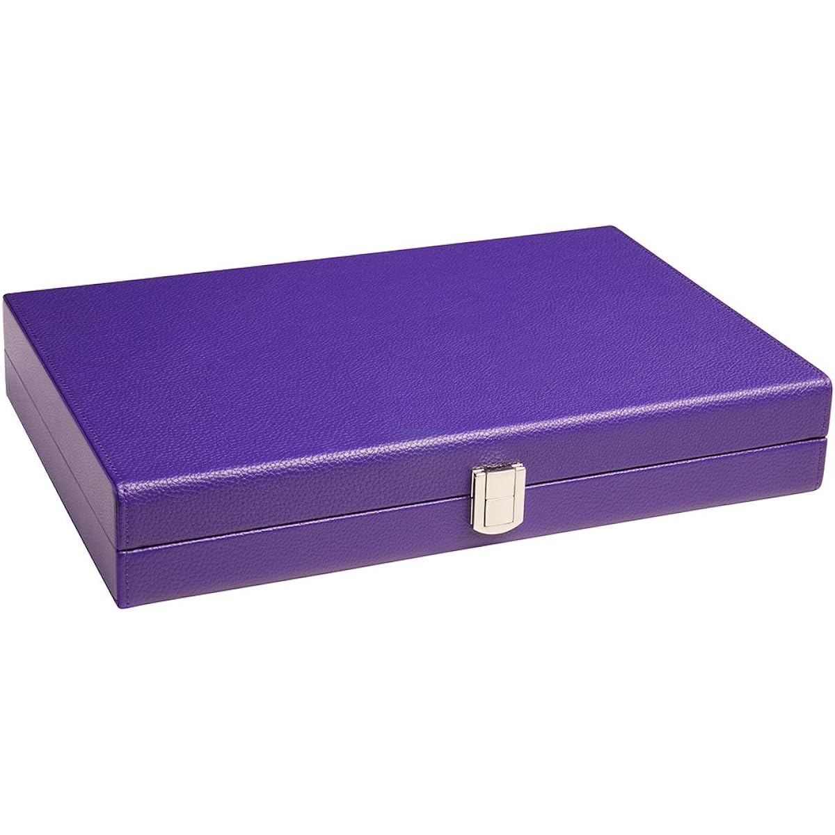 13-inch Premium Travel Backgammon Set - Purple Board