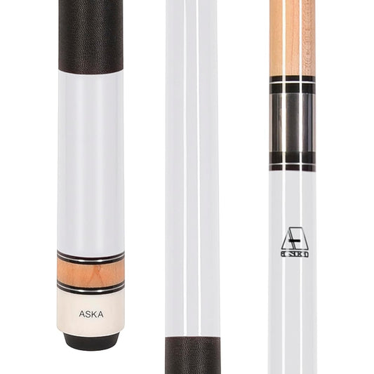 Aska L2 2 Piece Pool Cue Stick, 58-Inches Hard Rock Canadian Maple, 13mm Hard Tip