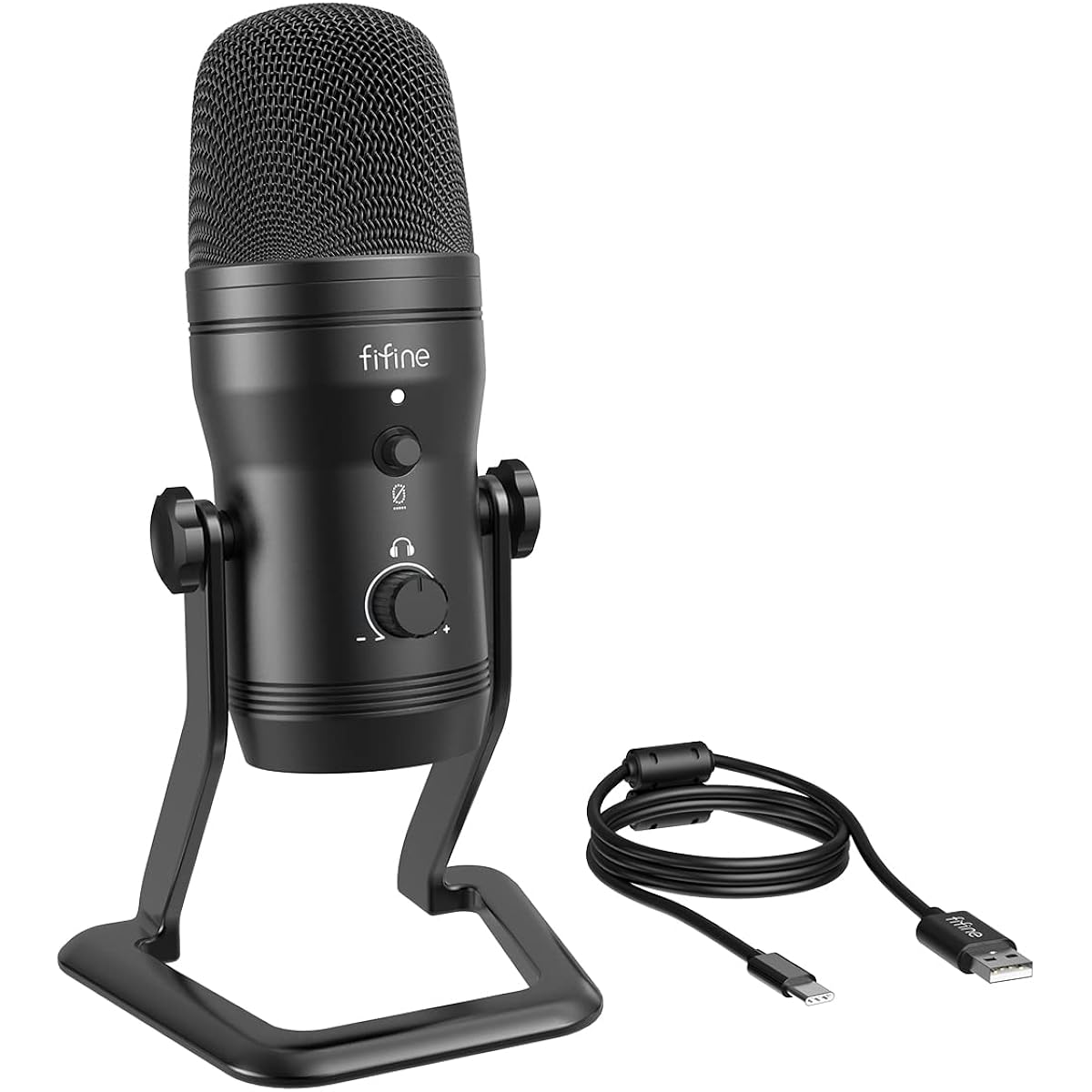 with Mute Button and 3.5mm Earphone Jack for Audio Monitoring, Adjustable Polarity, Computer Recording, Game Commentary, Live Streaming, Skype, Discord, Zoom, PC, Windows, Mac, PS4, Vocal, YouTube, Streaming, Podcast, ASMR, Microphone, Black Color, K690