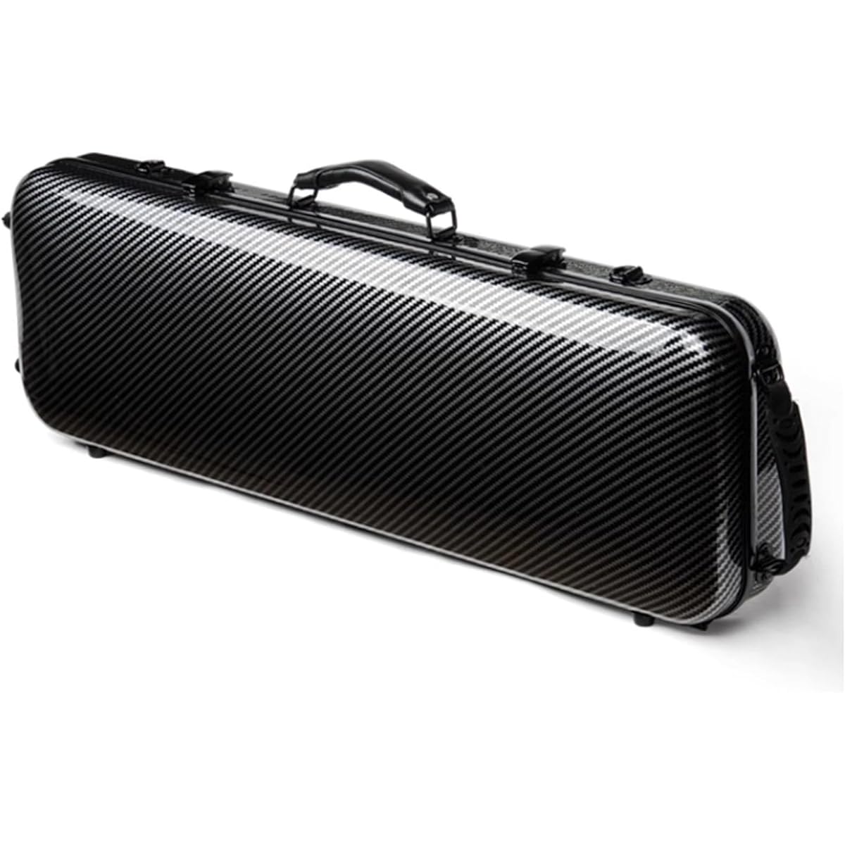 Violin Case, 4/4 Full Size Violin Hard Case, Violin Case Backpack with Hygrometer, Portable Lightweight Violin Backpack, Violin Protection Box Made of Carbon Fiber, Protective 4/4 Violin Case, Violin Backpack for Violinists, Black
