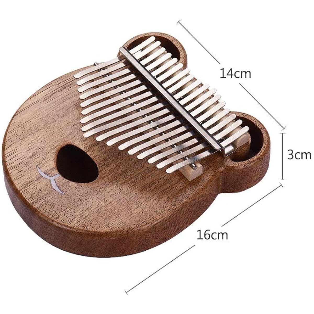 Thumb Piano Cute Bear Wooden 17 Key Kalimba Thumb Piano African Musical Instrument