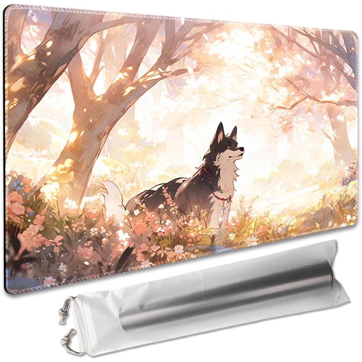 SIXTORE Premium Board Game 14x24 Inch TCG Playmat OCG CCG RPG MTG Playmat Mouse Pad Desk Mat (Royal Dog)