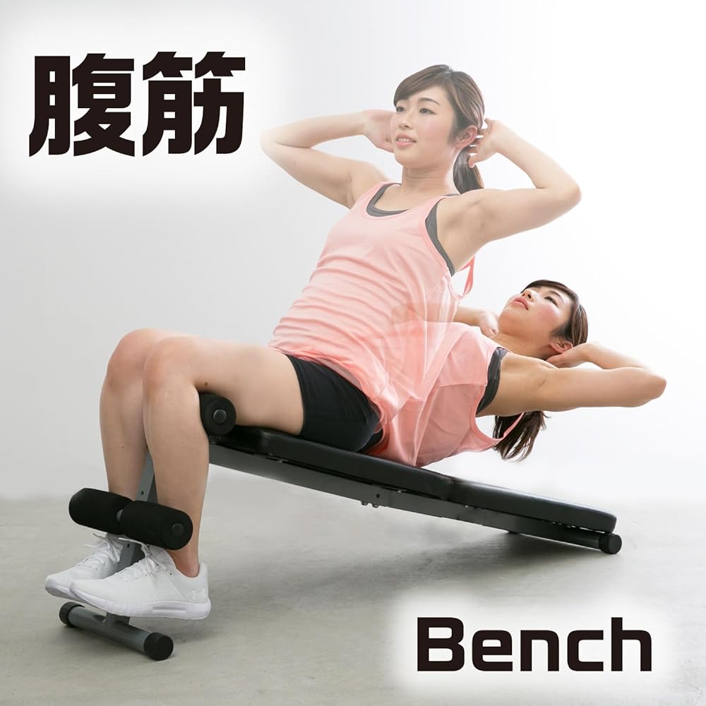 IRONMAN CLUB Sit-up Bench IMC-05 Adjustable Angle for Home Use Black