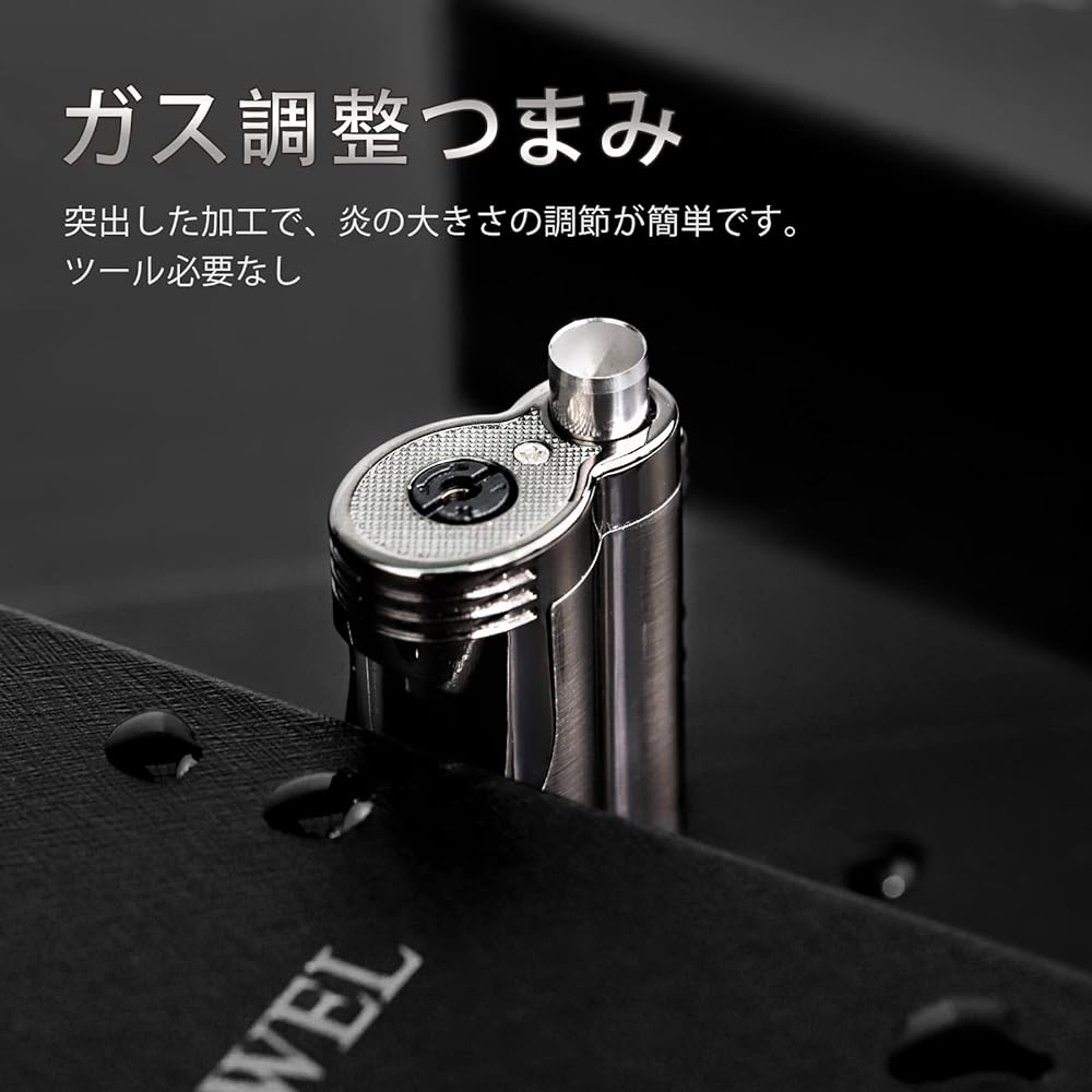 DEWEL Turbo Lighter, Jet Lighter, Cigar Lighter, Gas Injection Type, One-Touch Windproof Burner, Turbo Flame, Torch Lighter, Gas Lighter (No Oil), Father's Day Gift for Men, Stylish…