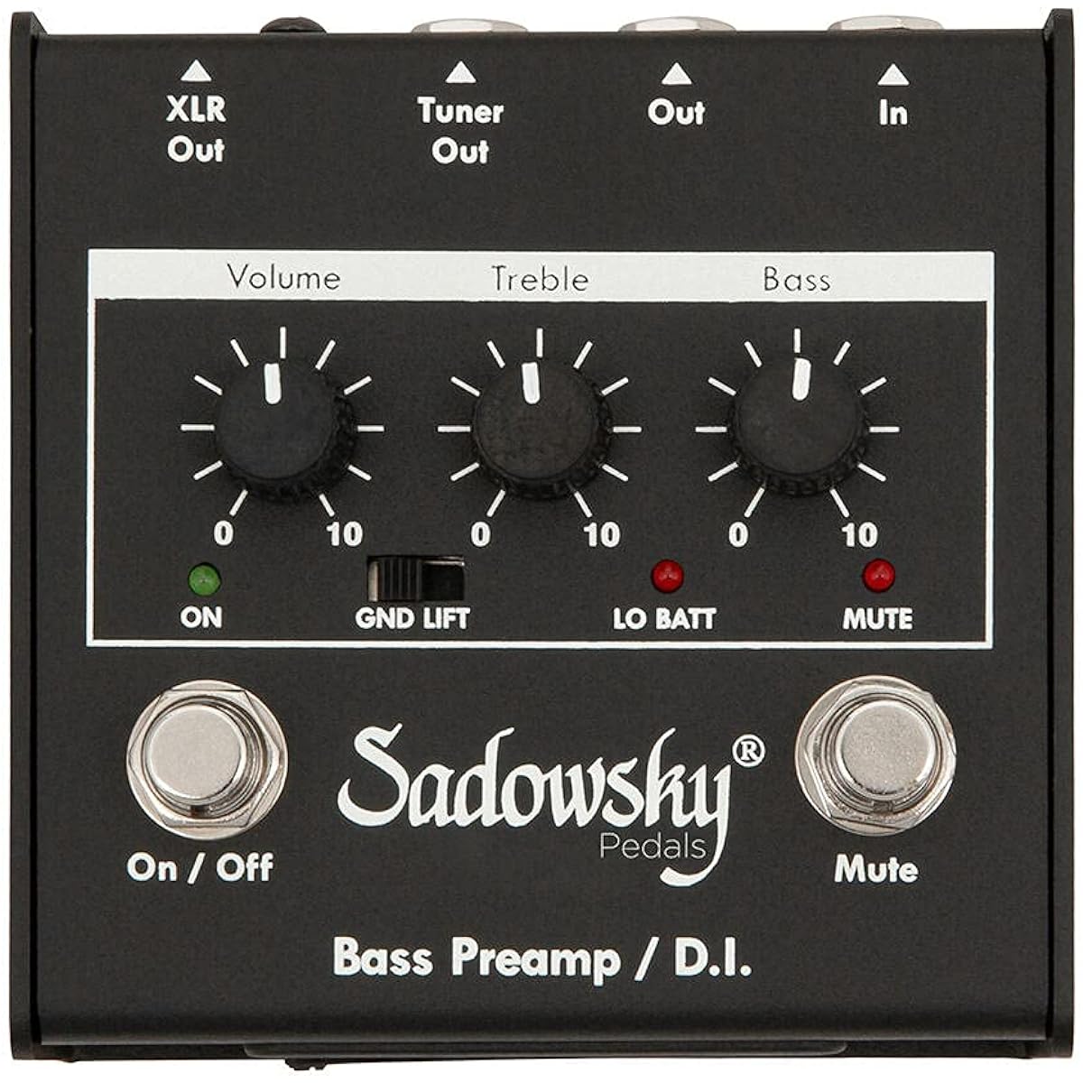 Bass preamp/EQ/DI effect pedal SAC PED SBP 1 V2