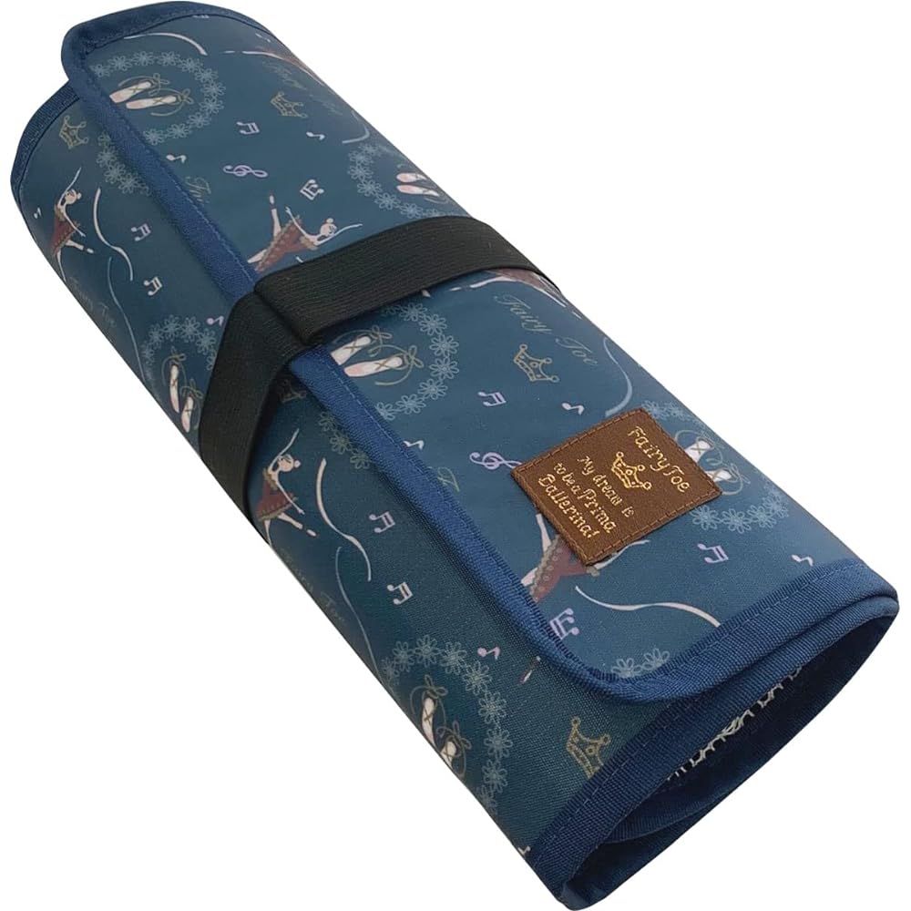 Knickknack 4 pointe shoe case Navy Ballet Ballerina Cute Compact storage Odor reduction Size: Unfolded: W28 x H52cm