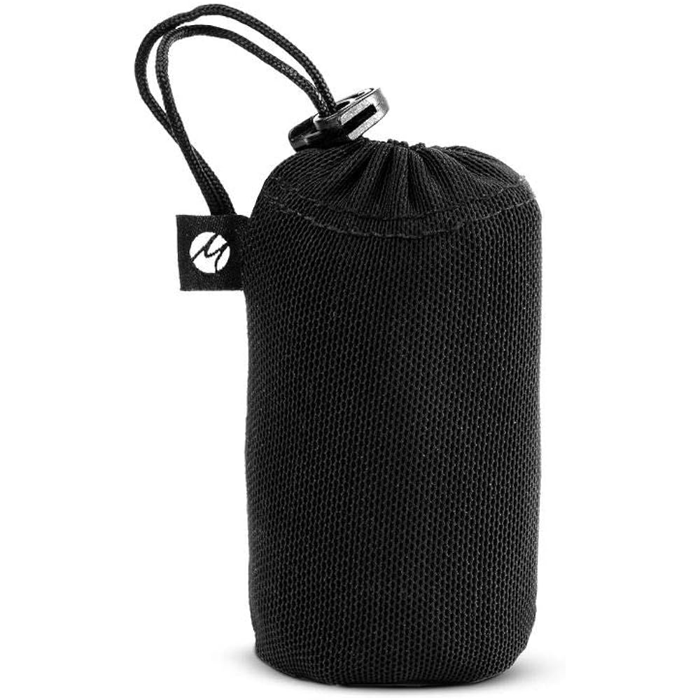 Matador Pocket Blanket Mini - Black (for 1-2 people); Lightweight leisure sheet with pegs; Compact leisure sheet for dry seating; Camping leisure sheet & sand-free beach mat, perfect for picnics
