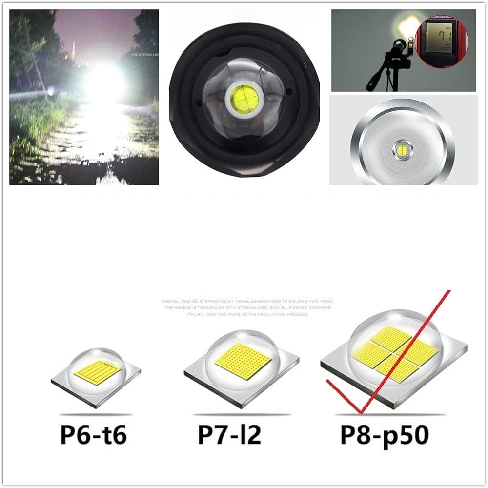 Waterproof Function | With Flashing Function LED 90000 Lumens Xhp70.2 Most Powerful Flashlight 26650 Usb Torch Xhp70 Xhp50 Lantern 18650 Hunting Lamp Hand Light, Xhp 50 B, Black