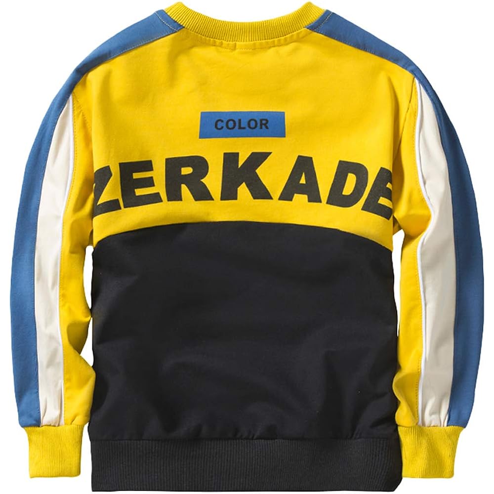 [NiceYY] YUEGUANG Kids' Long Sleeve T-Shirt, Boys, Sweatshirt, Sweatshirt, Round Neck, Junior Boys, Cut and Sew, Stretch, Breathable, Soft, Stylish, Everyday Wear, Loungewear, Casual