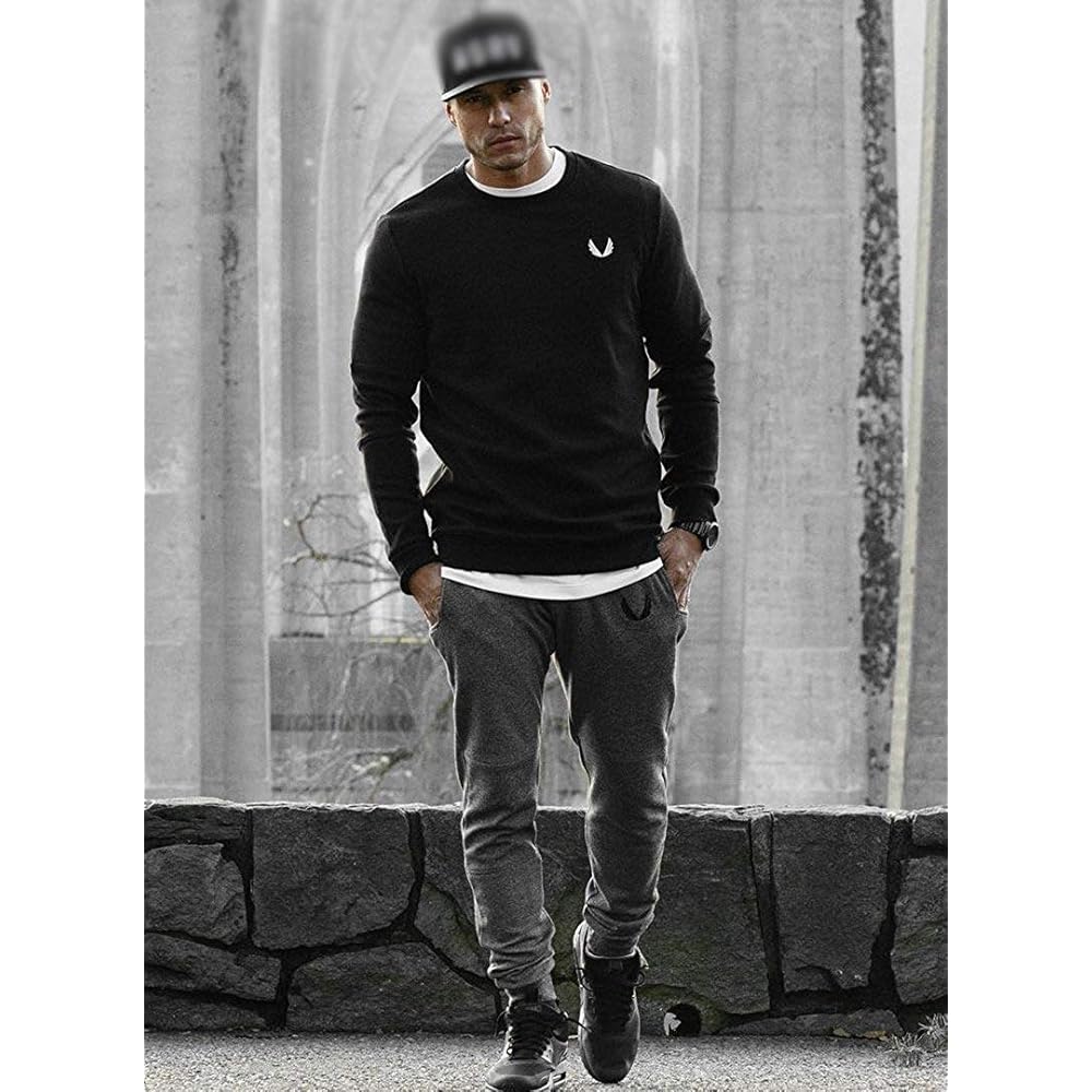 [Manatsulife] Hoodie Sweatshirt Plain Long Sleeve Sweatshirt Men's Fitness Wear Hooded