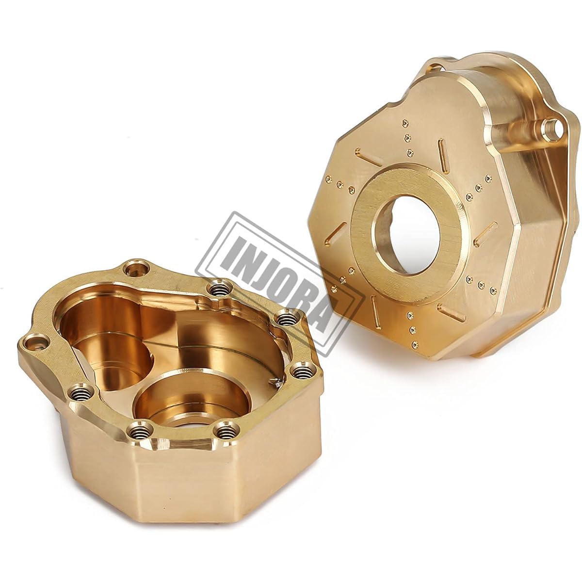 INJORA RC Heavy Brass Counterweight Portal Drive Housing Steering for 1/10 RC Crawler TRX-4,4 pieces