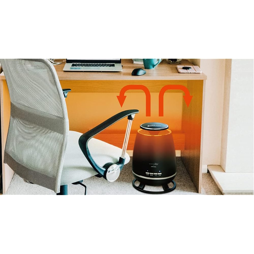 APIX INTL 360° Ceramic Heater 360° 360° Stereo-thermal Air Wide Range Tipping Off Switch Strong/Weak Switching Air Blower APH-362 BK