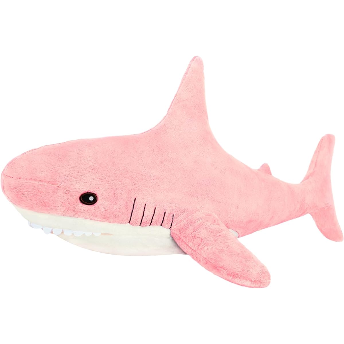 MUPI Shark Plush Toy, 31" Shark Stuffed Animal, Shark Plush Toy, Shark Ocean Plush Toy, Large Stuffed Animal, Shark Doll, Sea Animal (Pink)