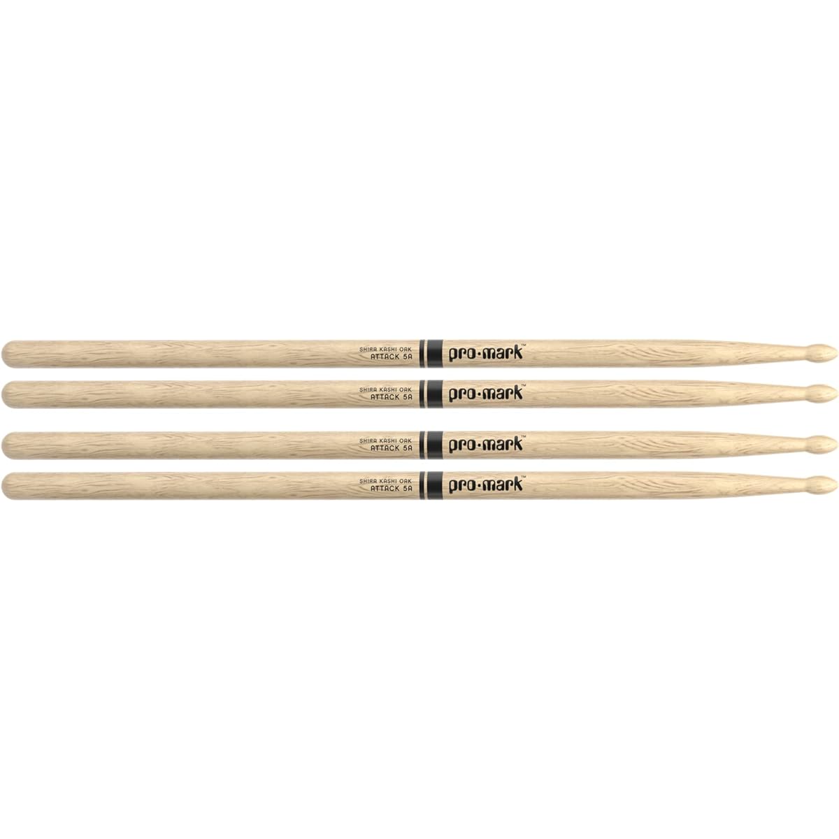Pro-Mark Japanese White Oak 5A Wood Chip Drumsticks (2 Pairs)