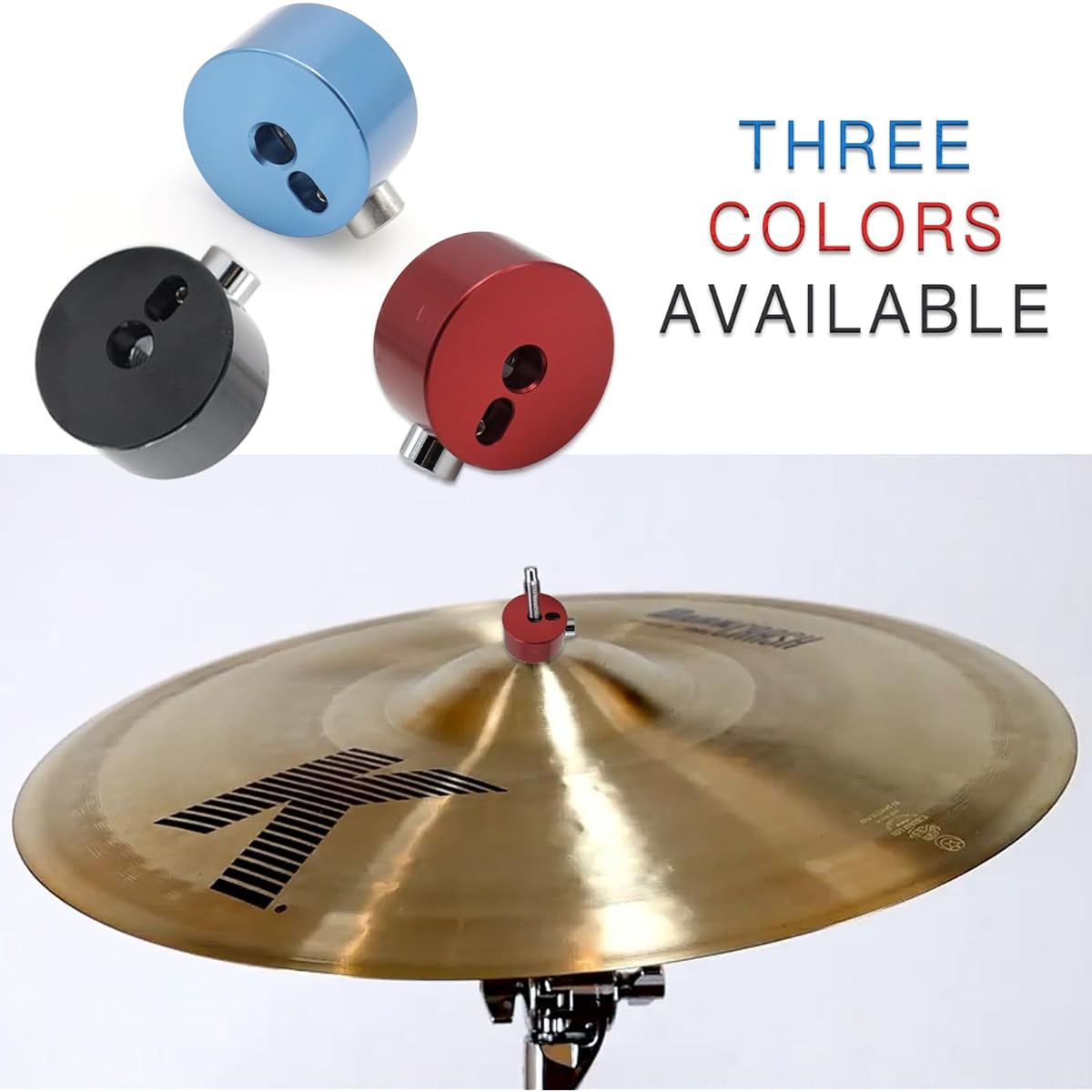 CashBeat Red Aluminum Alloy Cymbal Mate Nut - Quick Release Cymbal Lock Nut Universal Compatible with 8mm Thread Cymbal Stands - Essential Jazz Drum Parts Accessories Single Pack