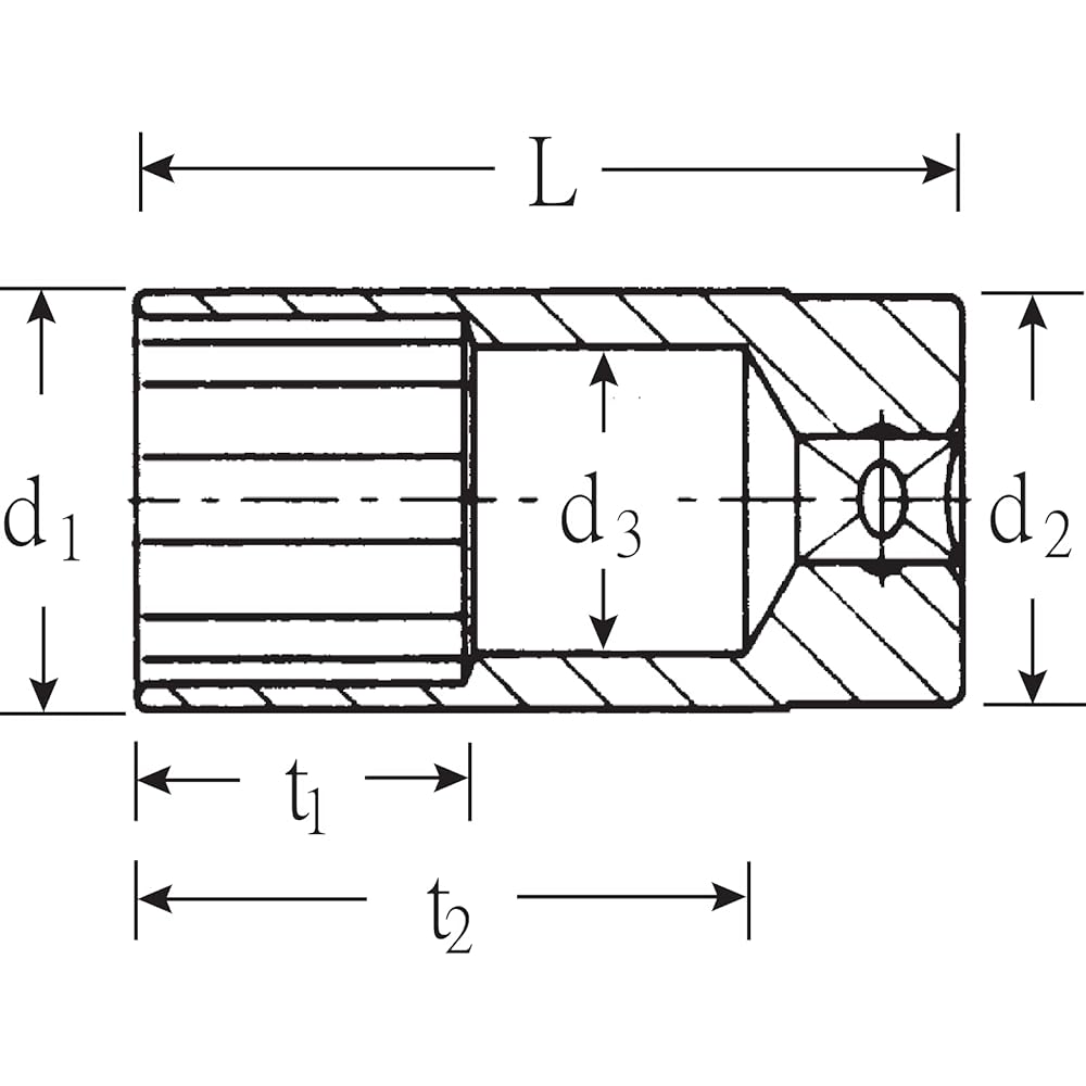 Stahlwille 46-22 (3/8SQ) Deep Socket (12 Square)