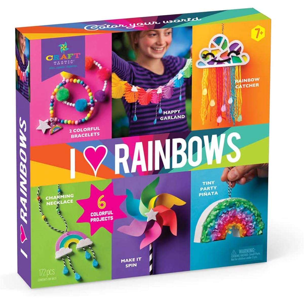 Craft-tastic – I Love Rainbows Craft Kit – Create 6 Colorful Arts & Crafts Projects