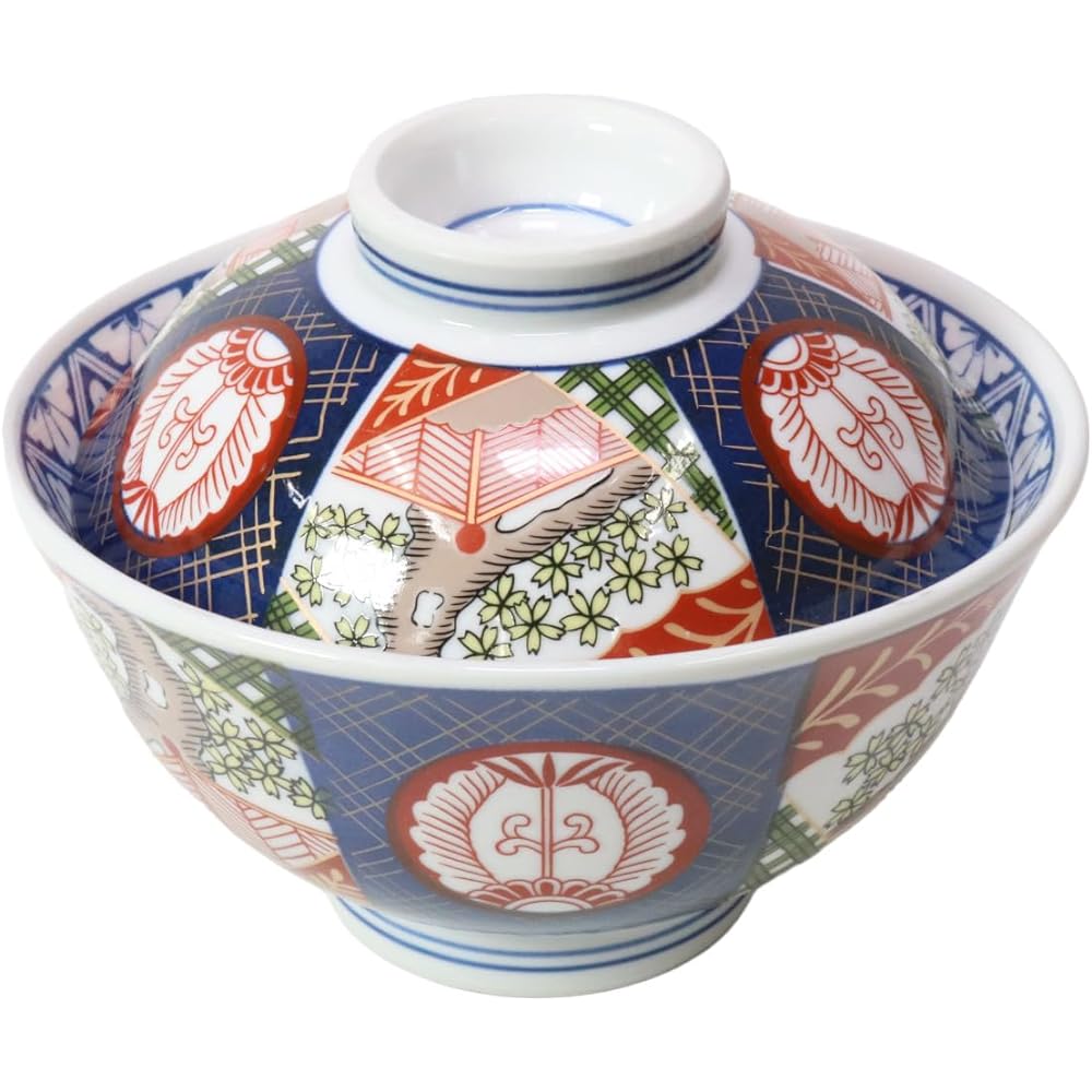 Set of 10 Nishikizakura Anti-lidded bowl [15.7 x 12cm 690g] [Lidded bowl] [Tendon, Katsudon, Oyakodon, Japanese tableware, restaurant, commercial use]