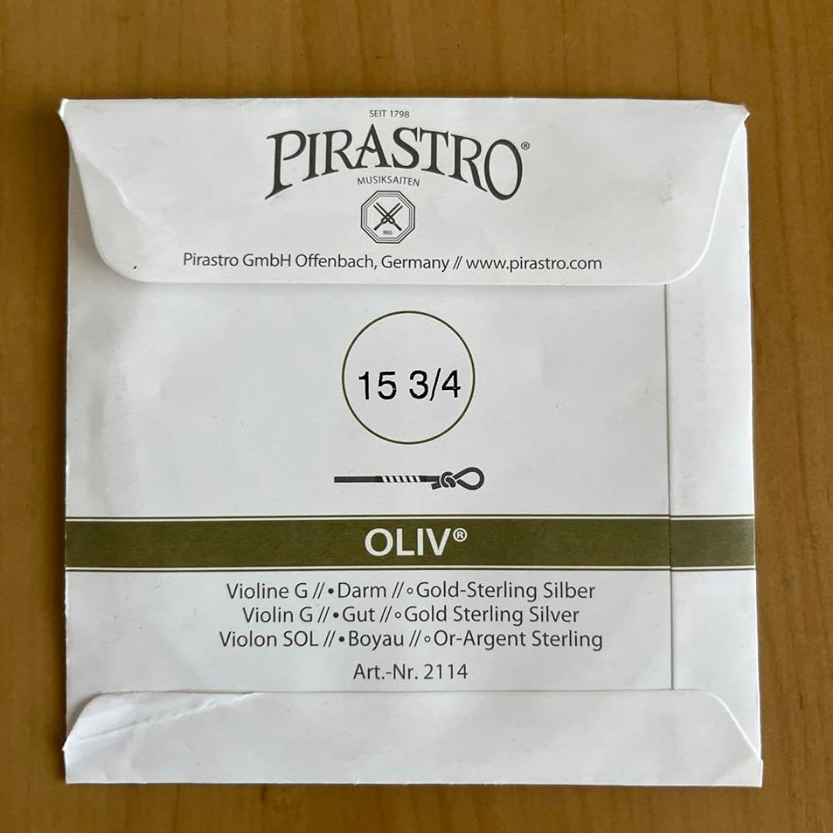 Pirastro OLIV Violin G string