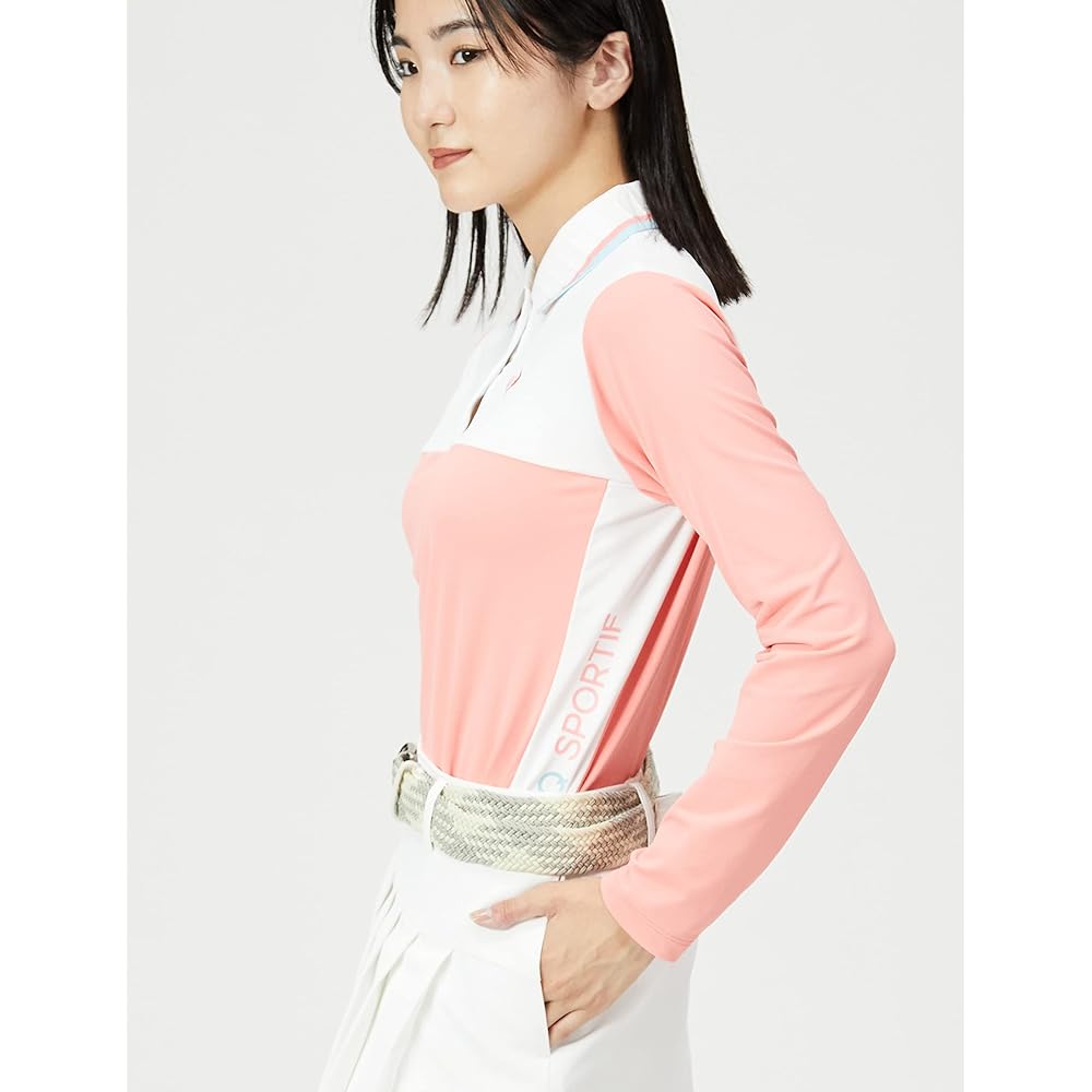 [Le Coq Sportif] Long Sleeve Shirt, Sweat Absorbent, Quick Drying, Stretch, UPF15, Stain Resistant, Fluffy, Soft, Golf QGWUJB01 Women's