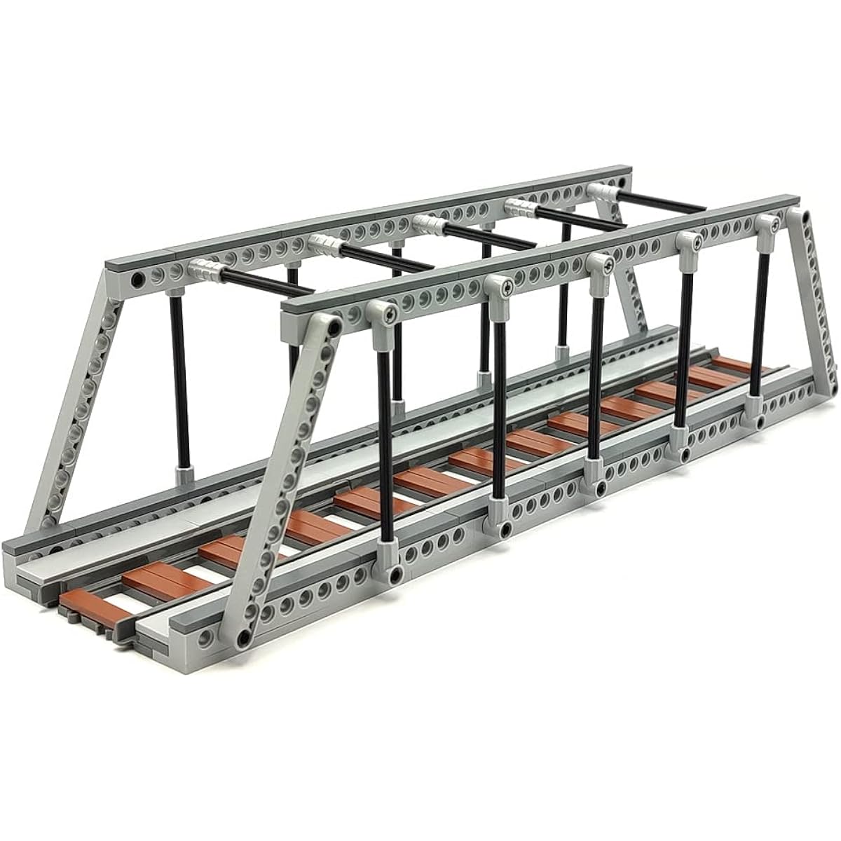 Classic Train Building Bridge City Passenger Express Train Track Toy Accessories Railroad Construction Building Blocks Compatible with Big Brands (Train Bridge)