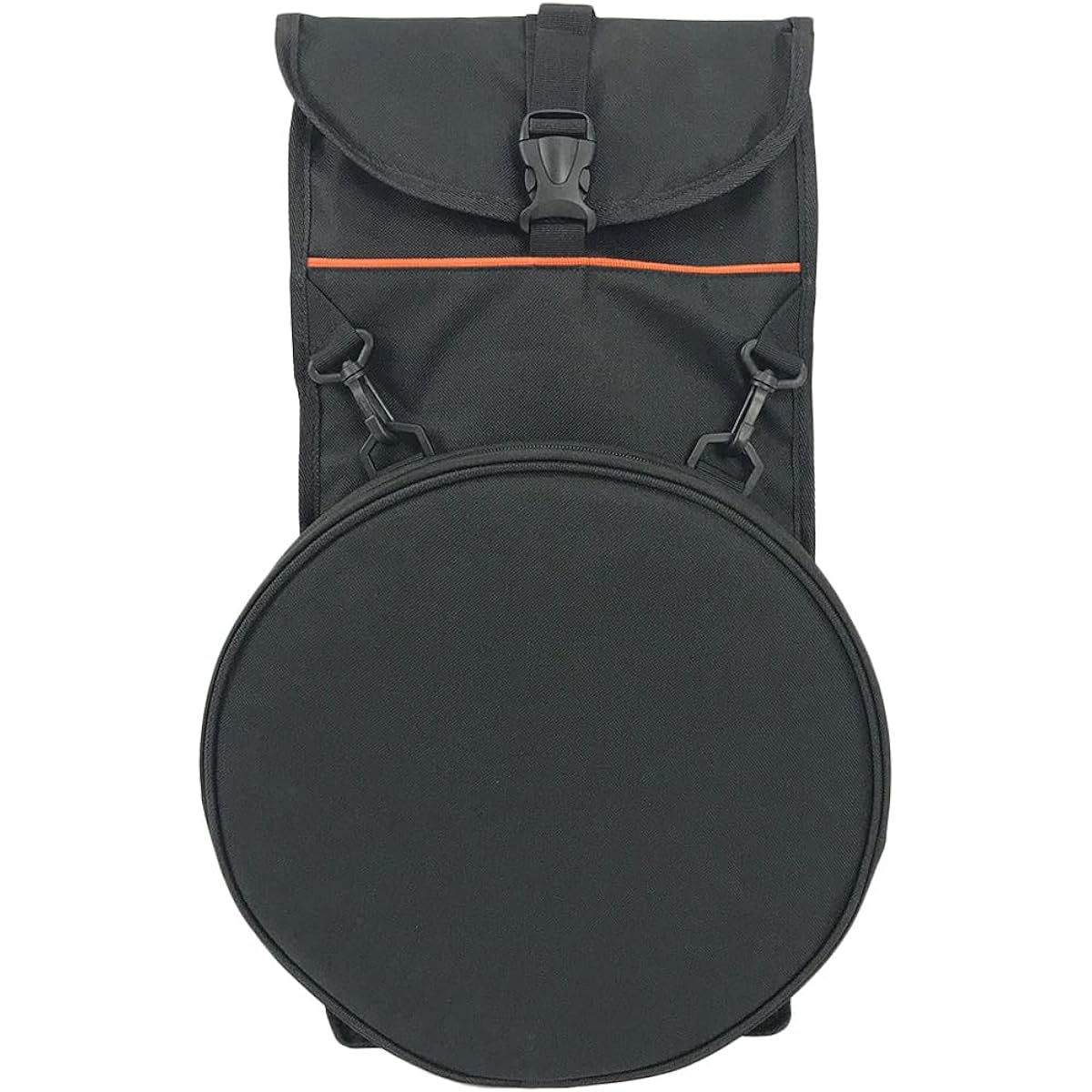 Vaguelly Dumb Drum Pad Bag Silent Drum Backpack with Detachable Pouch Drum Pad Carrying Case Oxford Cloth Dumb Drum Shoulder Bag Holder for 8/12'' Drum Pad