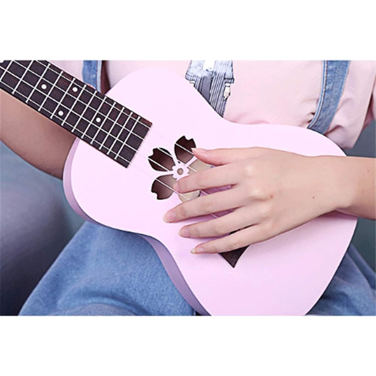 Portable Ukulele Pink Color Beginner Musical Instrument Hawaiian Guitar 23 Ukulele Guitar Beginner Musical Instrument