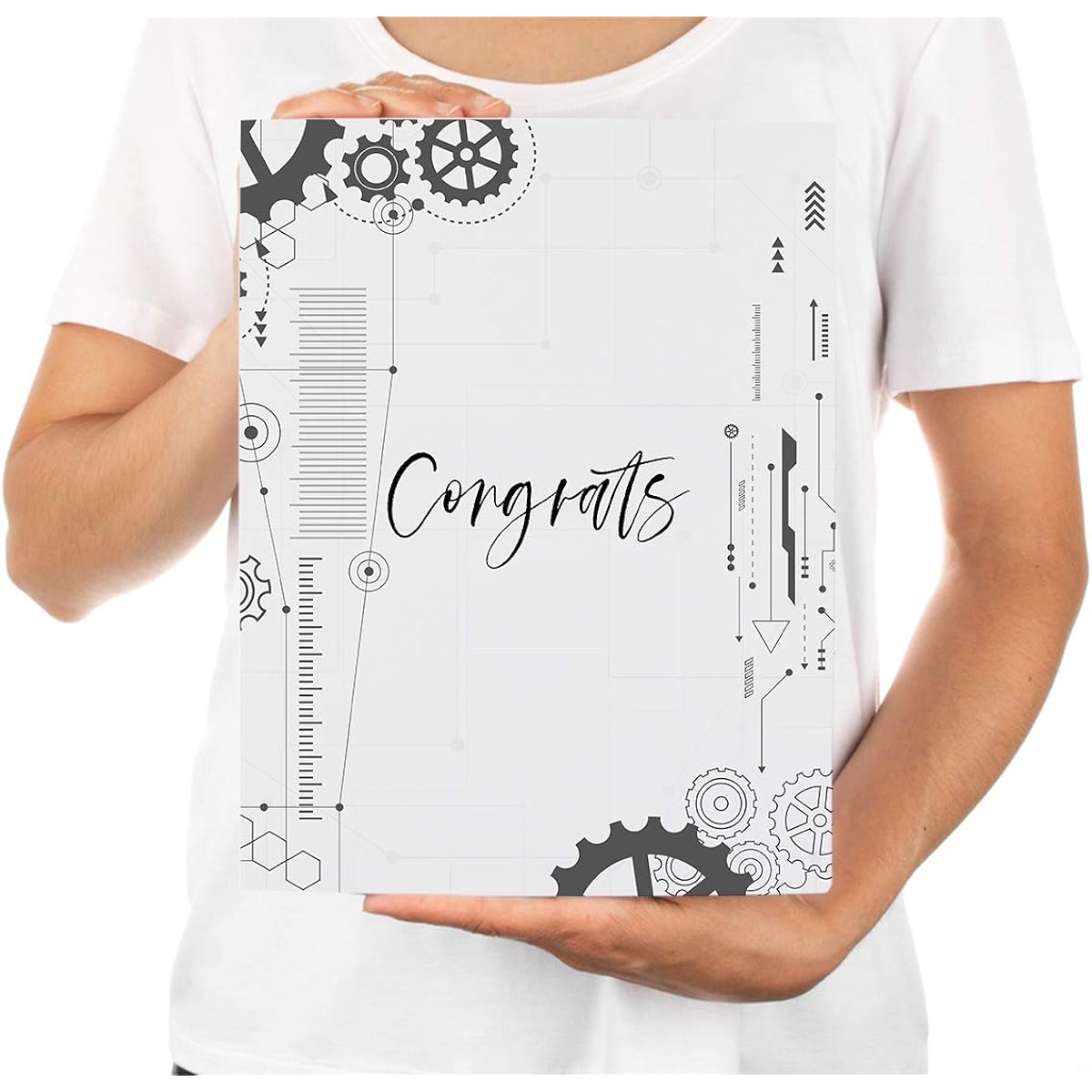 Andaz Press Funny Congratulations Jumbo Cards with Envelopes, Congratulations Architectural Elements Graduation Greeting Cards for College, Architecture School, Architecture, Him, Her, 8.5 x 11 Inch, Pack of 1
