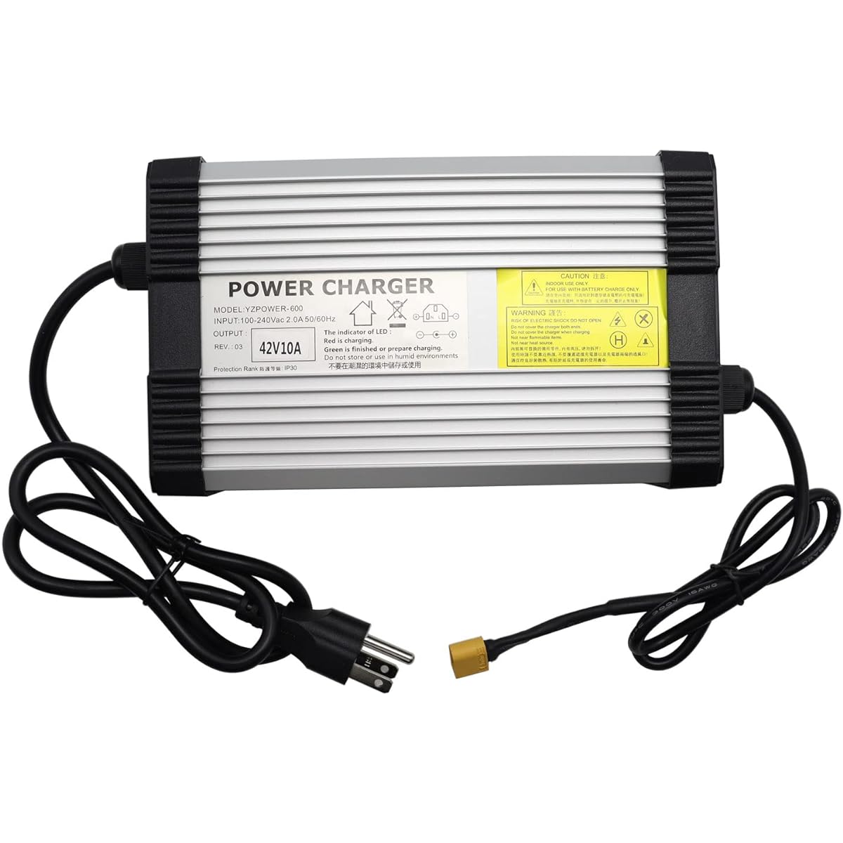 42V 10A Lithium Battery Charger AC Adapter Power Supply 10S 36V Battery Pack for DC XT60 Plug