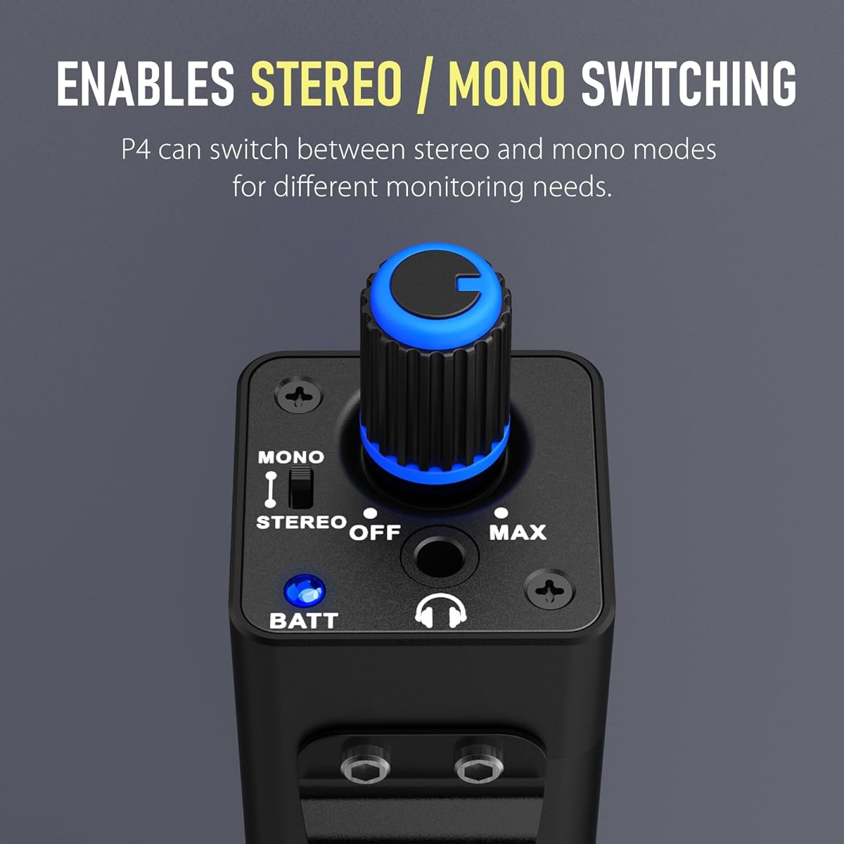 FZONE P4 In-Ear Monitor Amplifier Portable IEM Stereo/Mono Switch Monitor Amplifier Solution for Musicians