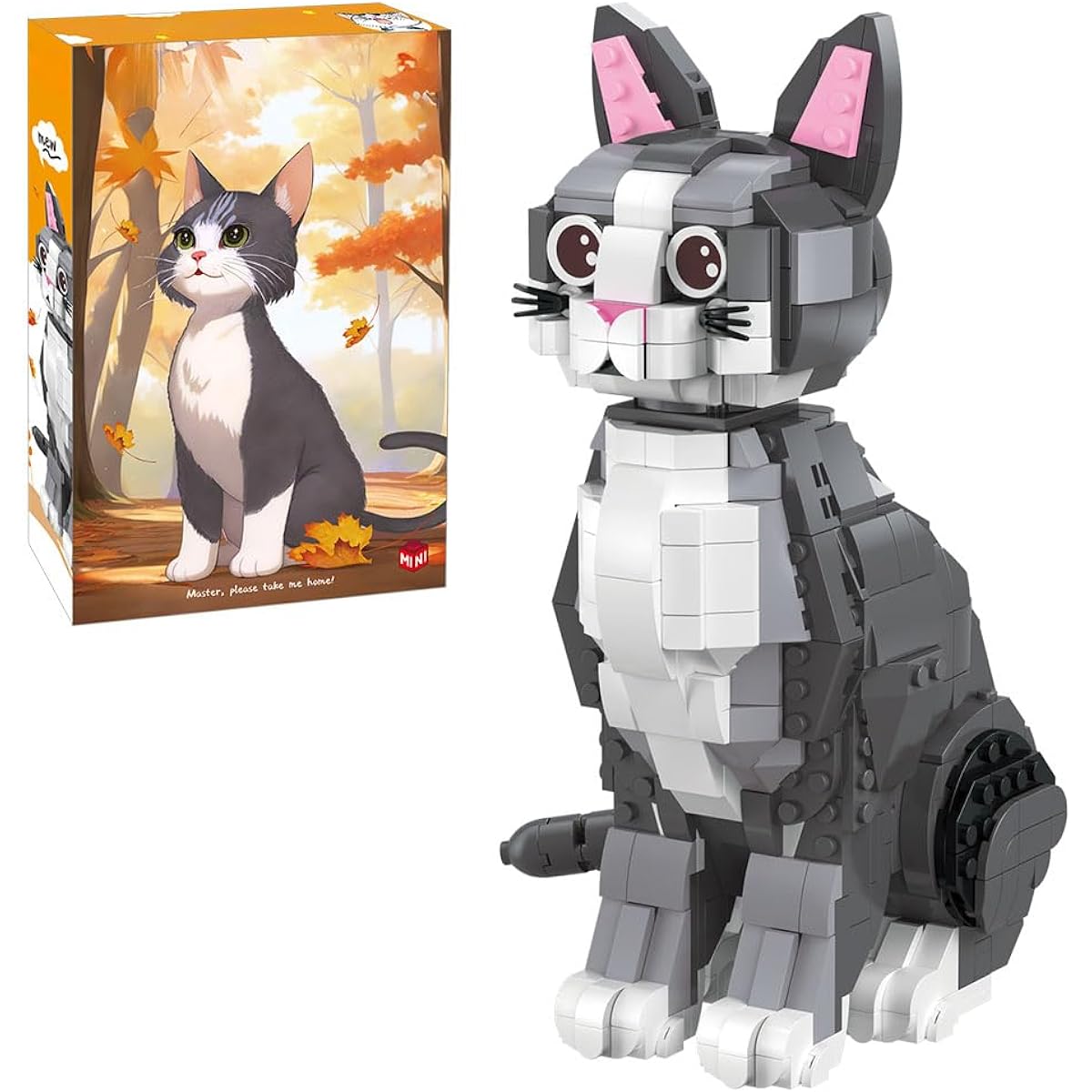 RiceBlock Cute Animal Series Mini Block Set 3D Toy Pet Block Miniature Block Animal Set for Kids Teens Adults (LEGO Compatible Set)