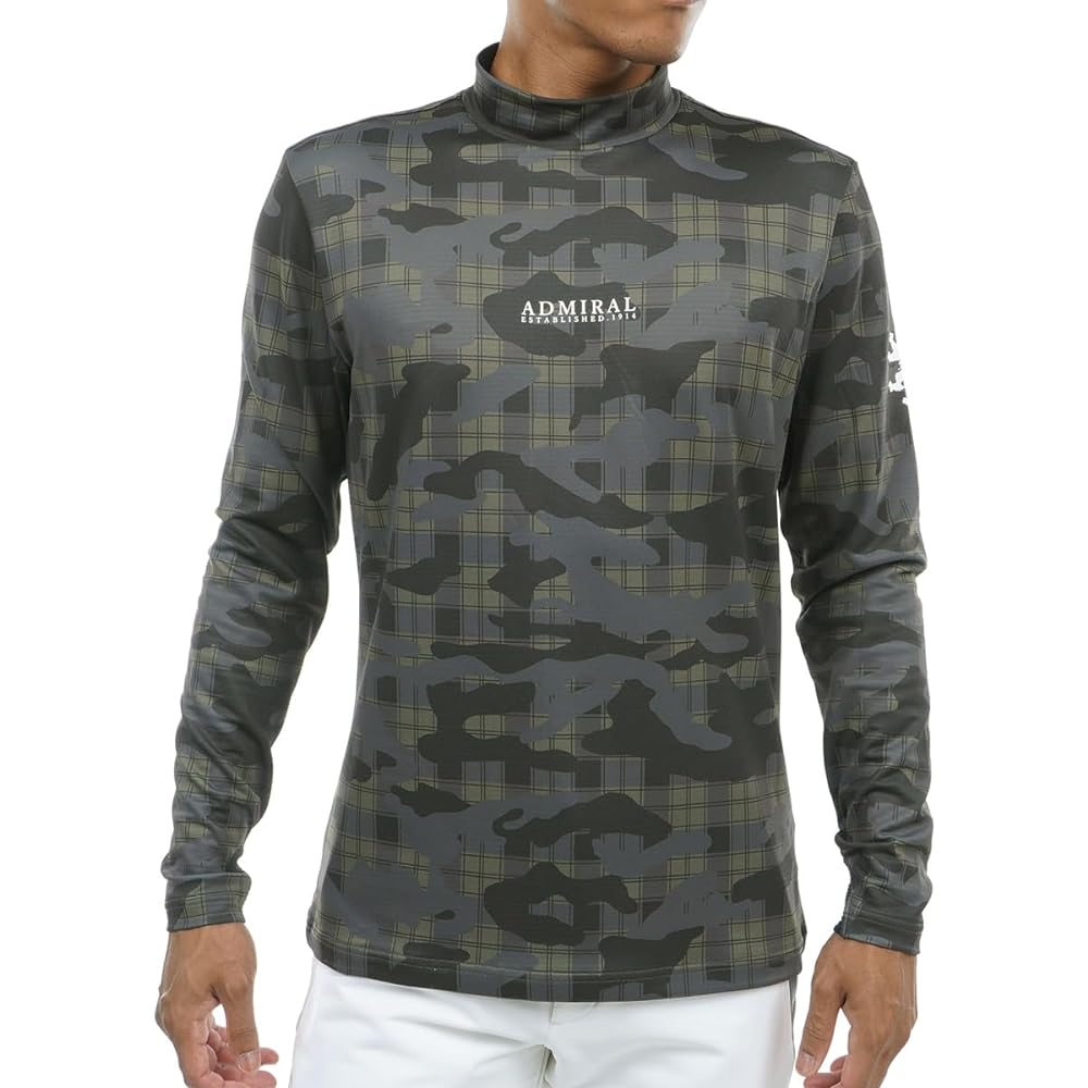 [Admiral Golf] Classic Heating Stretch Camouflage High Neck Shirt ADMA383 Men's