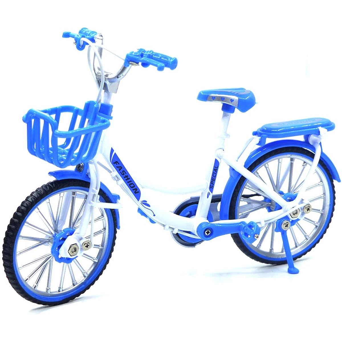 Ailejia Finger Race Bicycle City Bike Cake Topper Mini Dirt Bike Bicycle Model Cool Girl Toy (City Blue)