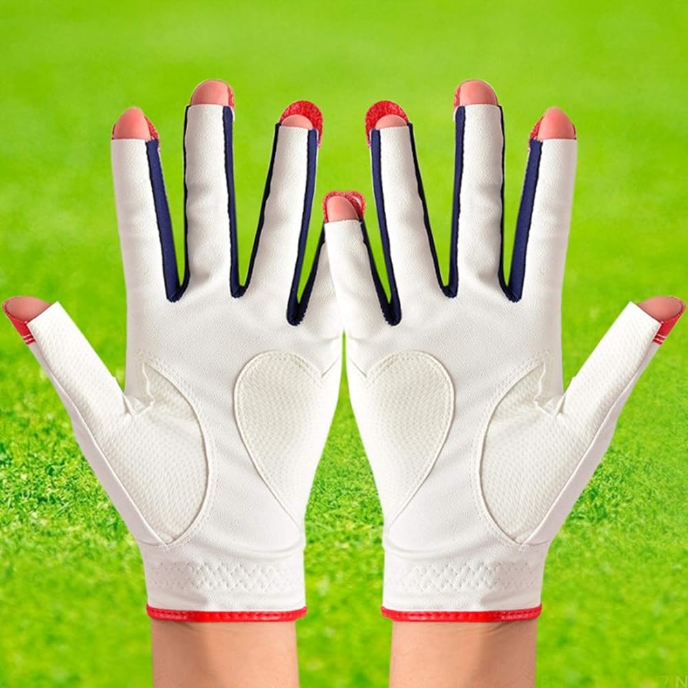 Golf Gloves Women's Nails for Both Hands All Weather Cool and Comfortable Durable Left Hand Right Hand 18 19 20 21 (White, 19)