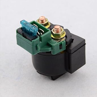 GOOFIT Starter Relay Solenoid with Fuse Replacement for Helix CN250 Elite CH250 Suzuki Kawasaki Baja 250 ATV Go Kart Scooter
