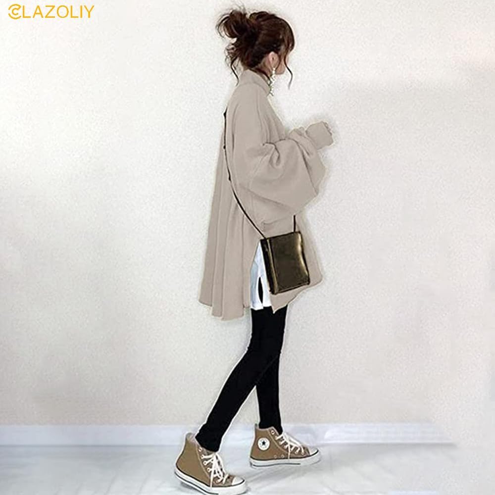 CLAZOLIY Women's Hoodie Sweatshirt Faux Layered Sweatshirt Korean Cute Loose Pullover Autumn/Winter Tops CL166