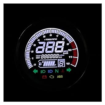 LED Indicator Odometer Fits for Suzuki Universal Motorcycle Digital LCD Odometer Speedometer Tachometer Fuel Gauge
