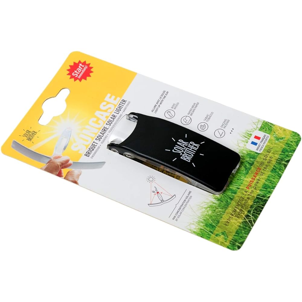 Solar Brother [Outdoor Products] "SUNCASE/Sun Case" Sunlight, Easy to Start a Fire, Saves Time, Convenient for Camping, Black SC18 Black
