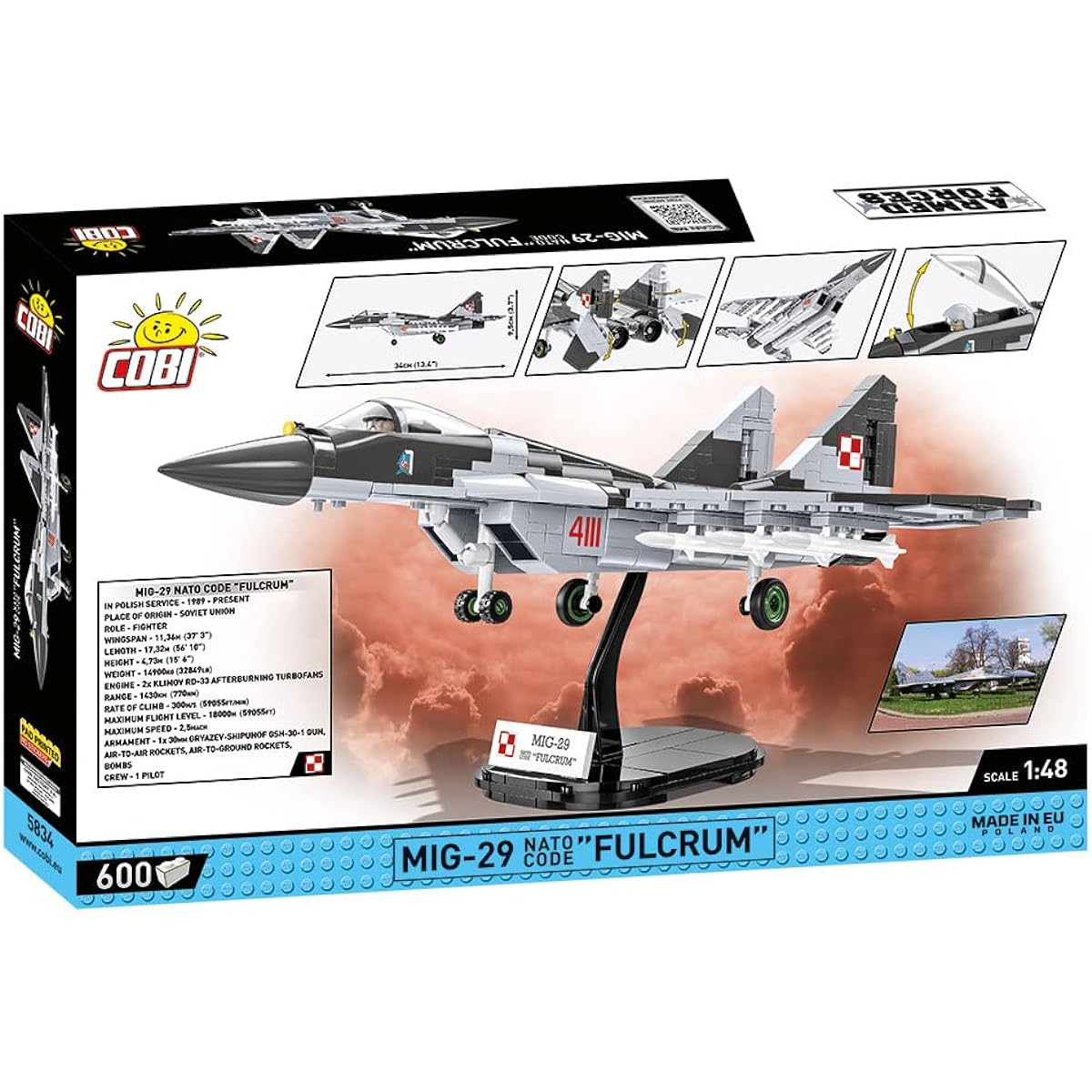 Cobi Armed Forces Collection #5834 MIG-29 Falcrum (Soviet Army) 1/48 scale