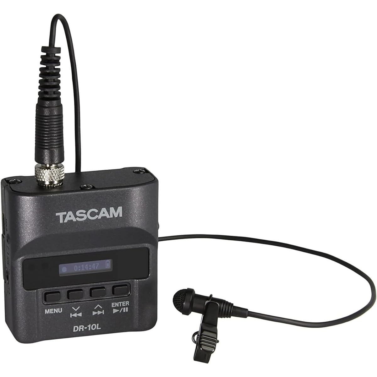 TASCAM DR-10L Pin Microphone Recorder Black for Youtube Audio Recording Internet Distribution Podcast Video Shooting Vlog Recording