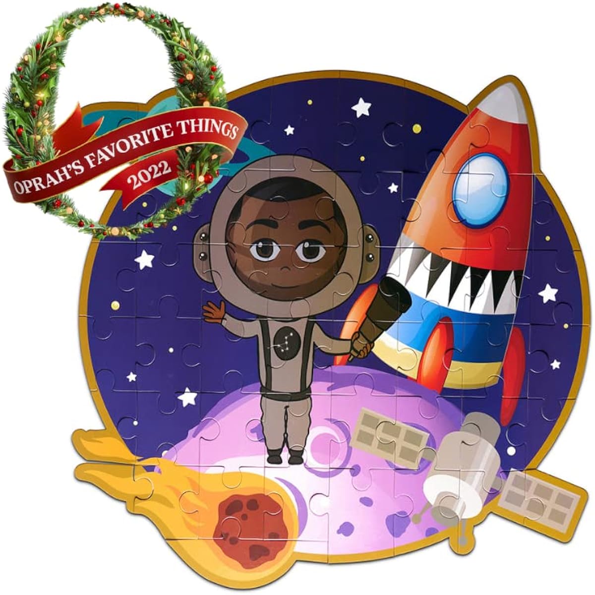 Dadisi Academy Giant 3 Feet Puzzle (The Moon Puzzle from Dre) - STEAM - Art - Kids - Puzzle - Black Owned - Black Children's Toy - Creative - Travel Size -
