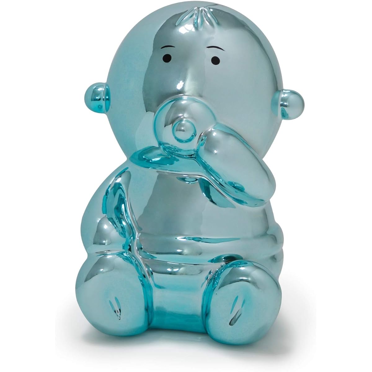 Made By Humans Balloon Baby Money Bank - Unique Ceramic Piggy Bank Gift - Perfect for Newborns, Girls and Boys, Blue