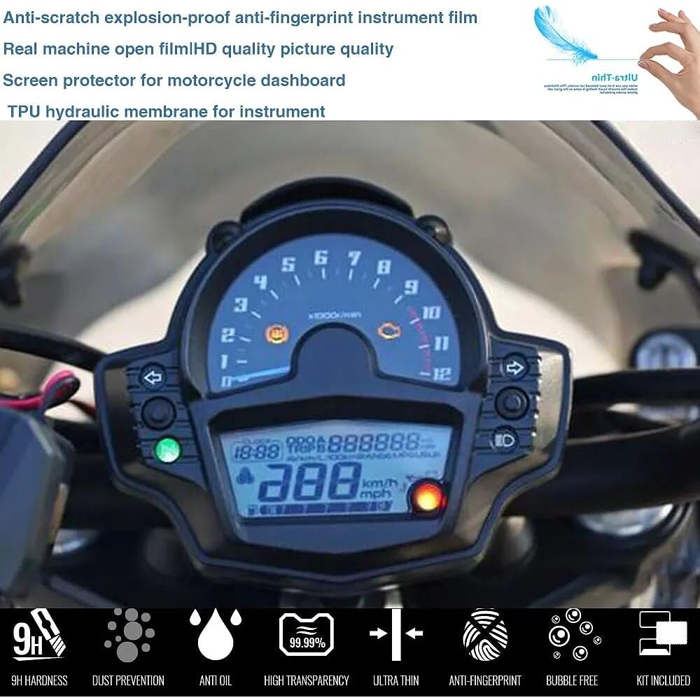 DEMUR Kawasaki Vulcan S/Cafe 2017-2022 Vulcan Motorcycle Instrument Dashboard Cluster Scratch Protection Definition Film Dashboard Screen Protector (Size : 5 PCS)