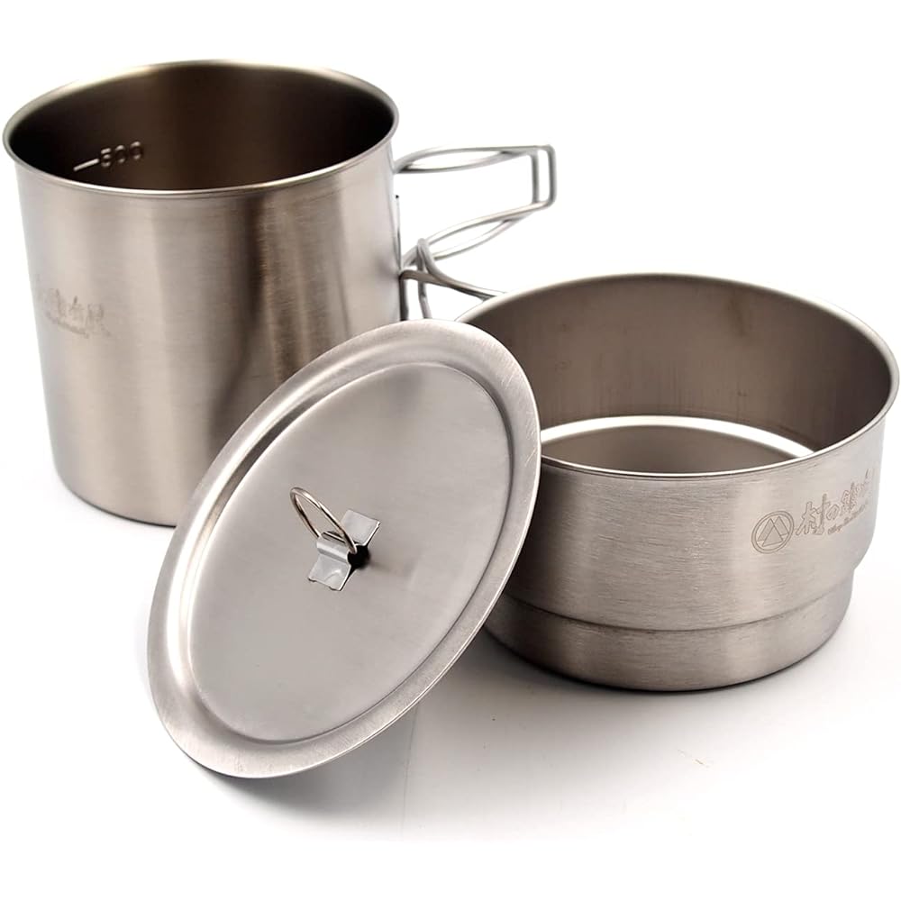 [Made by Tsubame Sanjo] Village Blacksmith 2WAY Stainless Steel Solo Rice Cooker (Rice Cooker Set) with Storage Bag MK-6026 You can cook rice on the lower shelf and cook on the upper shelf at the same time!