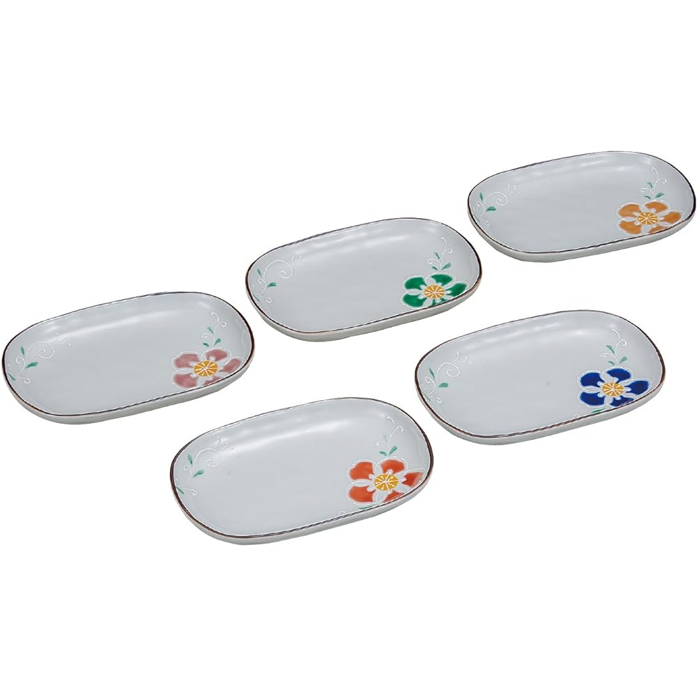 Maruyone Kutani Ware No. 6 Plate Complete with Dyed Treasure K5-158