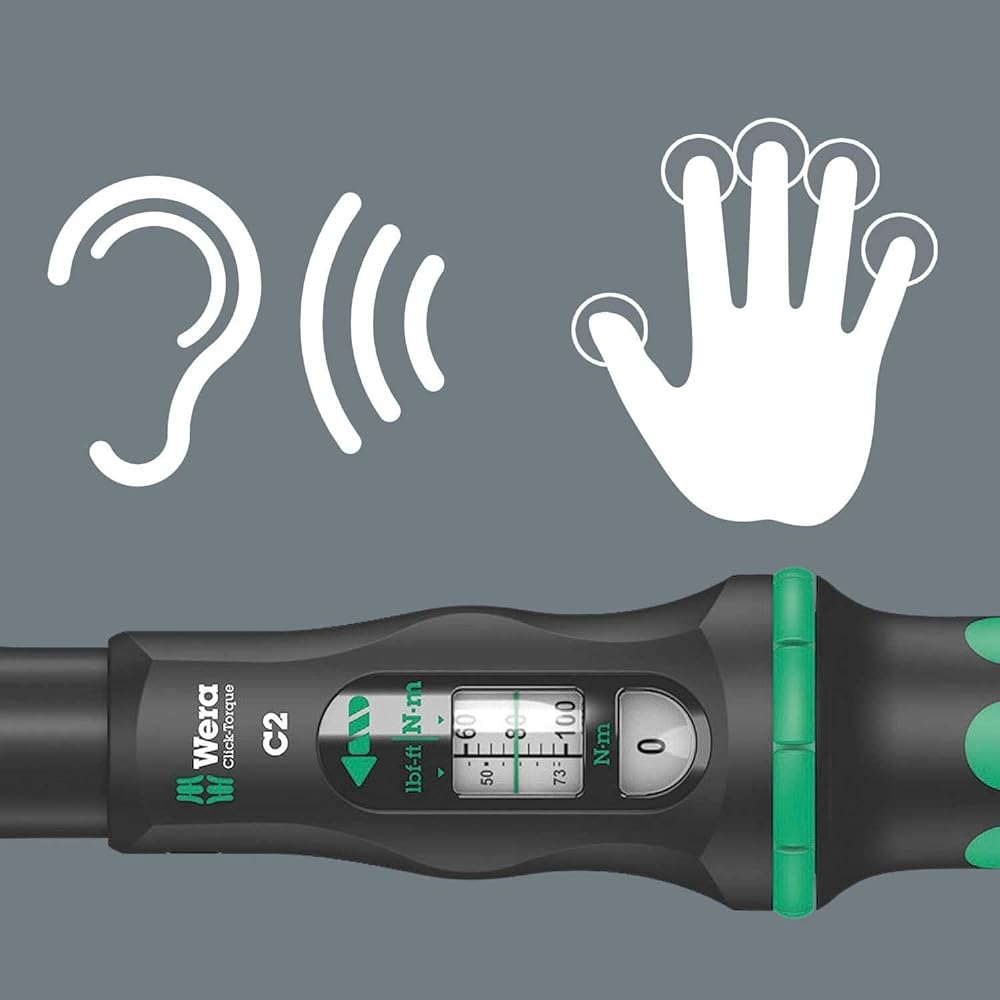 Wera 05075621001 | Click-Torque C2 Wrench Black/Green with Reversible Ratchet 13mm 20-100Nm [Regular Japanese Import Product]